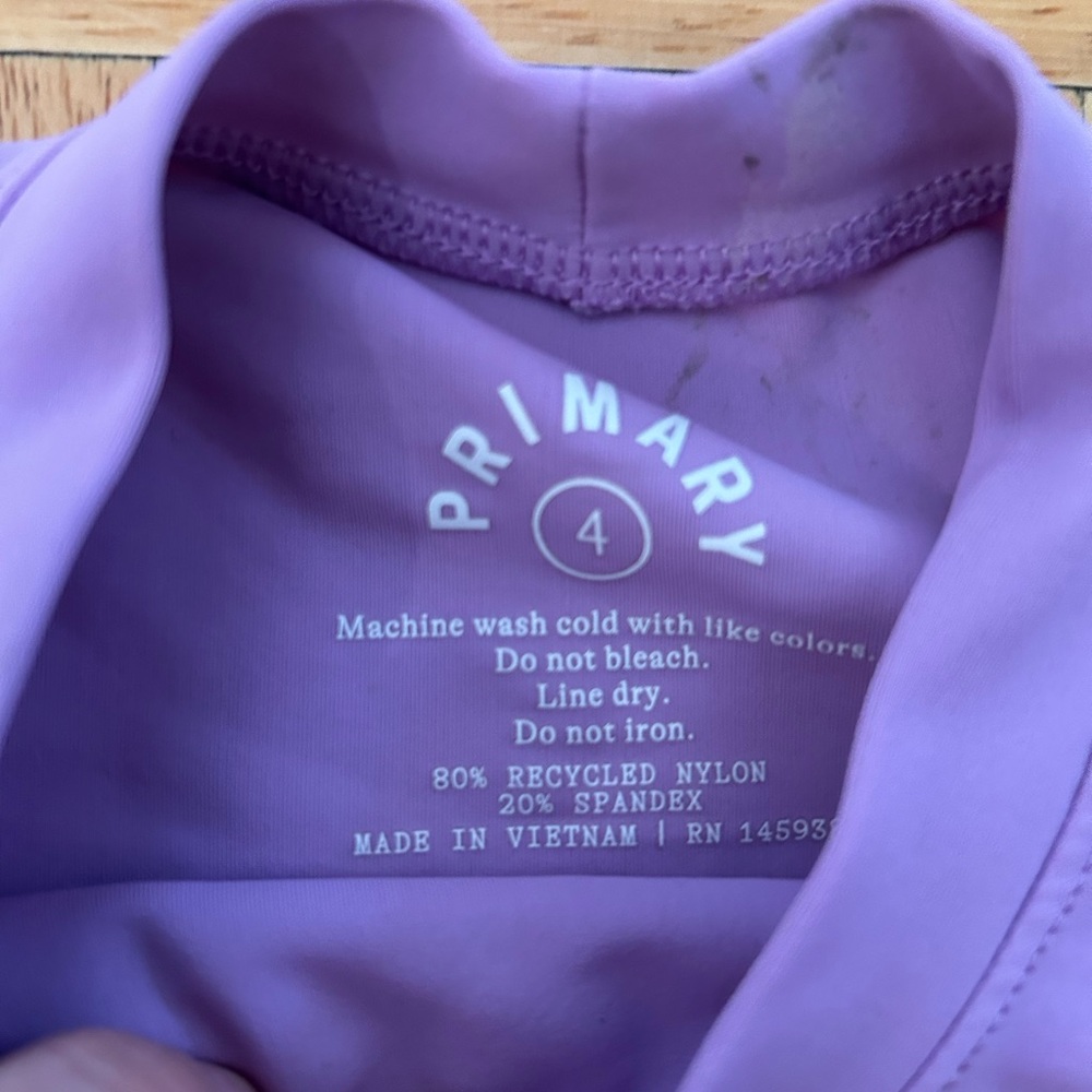 Kids Purple Rash Guard by Primary - Picture 3 of 3